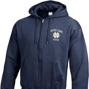 University of Notre Dame Fighting Irish Full Zip Hooded Sweatshirt Hoodie